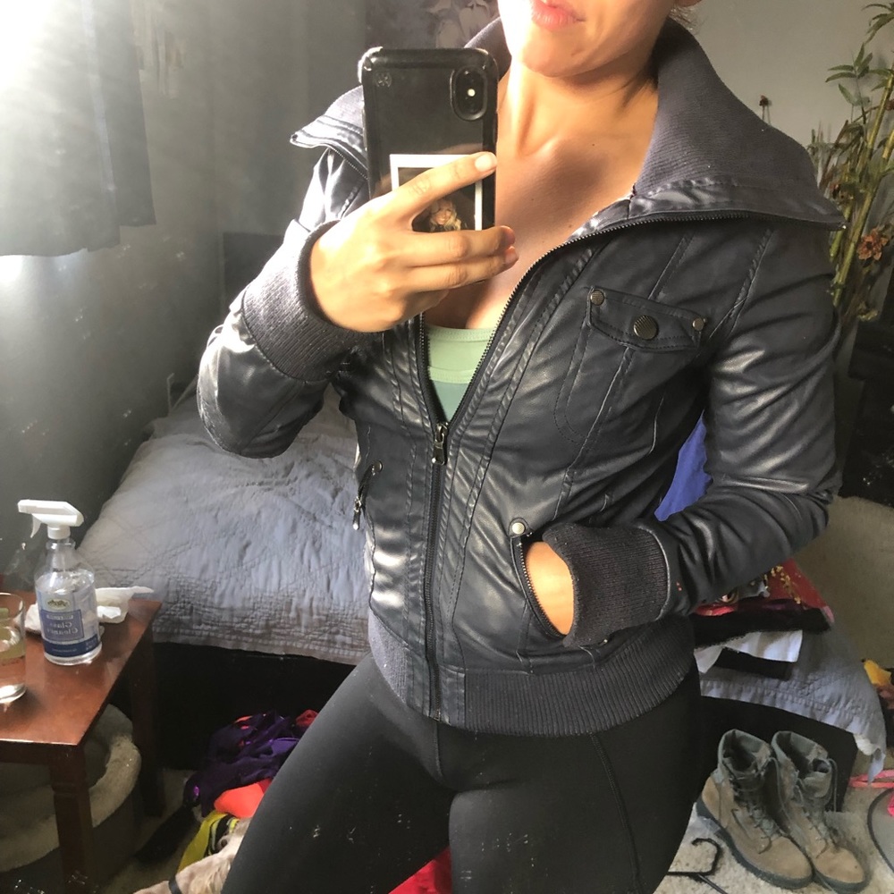 Faux leather jacket